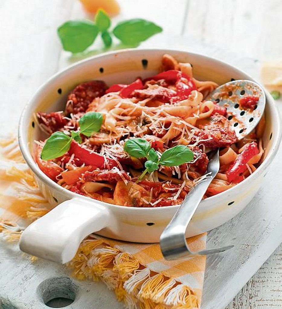 Chorizo pasta for the whole family. Chorizo pasta for the whole family.